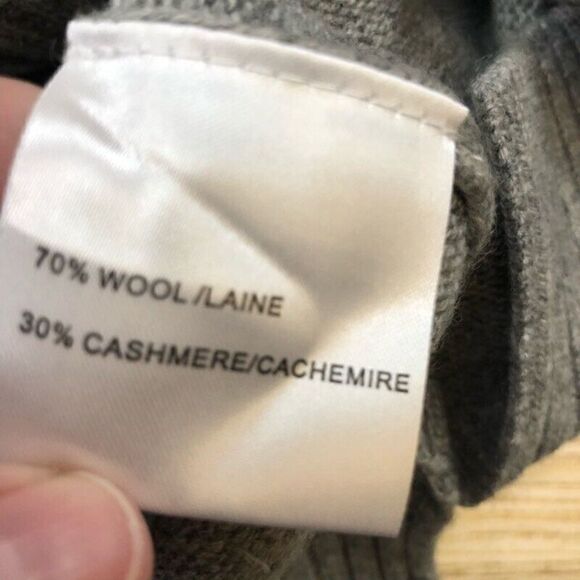 N-110 Judith & Charles Womens Pullover Sweater Gray Heathered Mock Neck Ribbed M - Picture 4 of 5